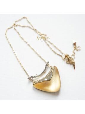 Alexis Bittar Crystal Bar Shield Pendant Necklace